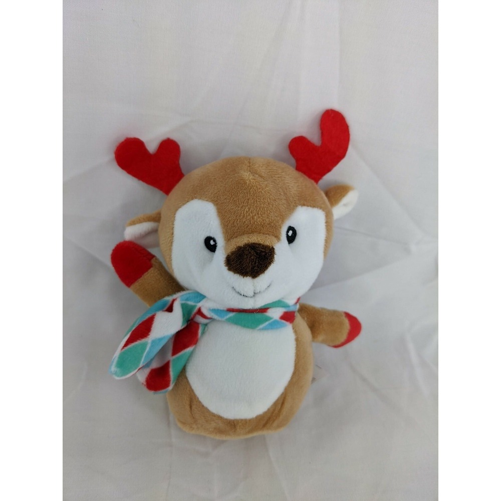 Reindeer Deer Plush 5 Inch Red Antlers‎ Inter-American Products Stuffed Animal